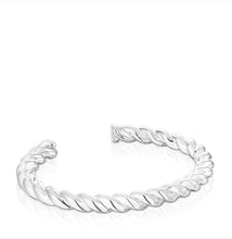 Silver Twisted Rigid Bracelet